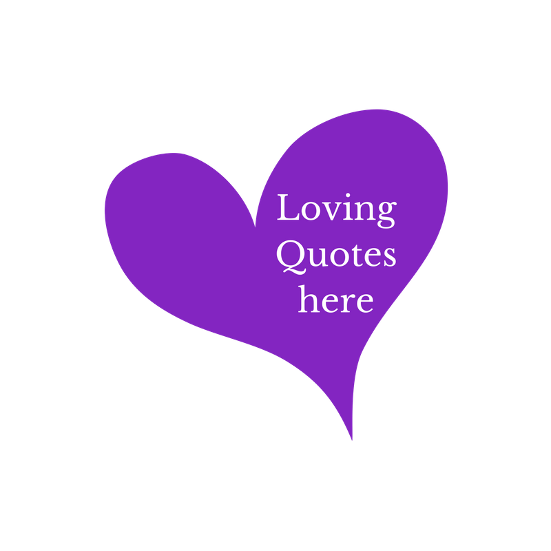  purple heart with lettering loving yourself quotes here